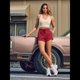 thumbnail image 4 of Pantalones Cortos Deportivos para Mujer con Bolsillos, de Algodón Francés, con Cordón Ajustable, para Hacer Ejercicio en Verano, Informales y Cómodos. Vino Tinto L, 4 of 8