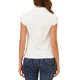 thumbnail image 3 of Blusa de Manga Corta Allegra K para Mujeres con Cuello de Muñeca con Perlas y Cuello Atado, Tops Casual, Blanca L, 3 of 6