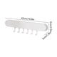 thumbnail image 3 of Qazbgdl - Soporte de Pared para Cuchillos y Raspadores Sin Taladro | Organizador de Utensilios de Cocina con 6 Ganchos | Almacenamiento de Plástico Negro o Blanco para Toallas y Llaves, 3 of 6
