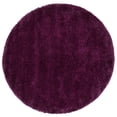 thumbnail image 4 of SAFAVIEH Santa Monica Chelsey Solid Shag Area Rug, Purple, 6'7" x 6'7" Round, 4 of 10