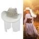 thumbnail image 4 of Bride Cowboy Girls Disfraz Ropa Sombreros para para despedida tera de imaginación Sunnimix  sombrero de vaquera, 4 of 7