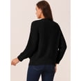 thumbnail image 4 of DARING DIVA Women's Open Front Knitted Casual Cardigan with Pockets M Black, 4 of 5