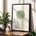 thumbnail image 5 of Green Moon No.1 - Illustration Geometric Minimalist Abstract Modern Art Line Art Pastel Mid-Century Modern Black Framed Wall Art Print 6 x 8 inches, 5 of 12