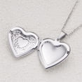 thumbnail image 4 of Romantic Heart Locket Pendant Openable Female 14K White Gold Photo Frame Charm Necklace for Women Men Jewelry Gift, 4 of 7