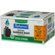 100 Pack 42" x 48" 1.3 Mil Extra Strong Black Oxo-Biodegradable Garbage Bags