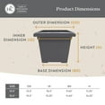 thumbnail image 2 of The HC Companies Accent Square Plastic Plant Pot with Drainage, 15.5 Inch, Black, 2 of 10