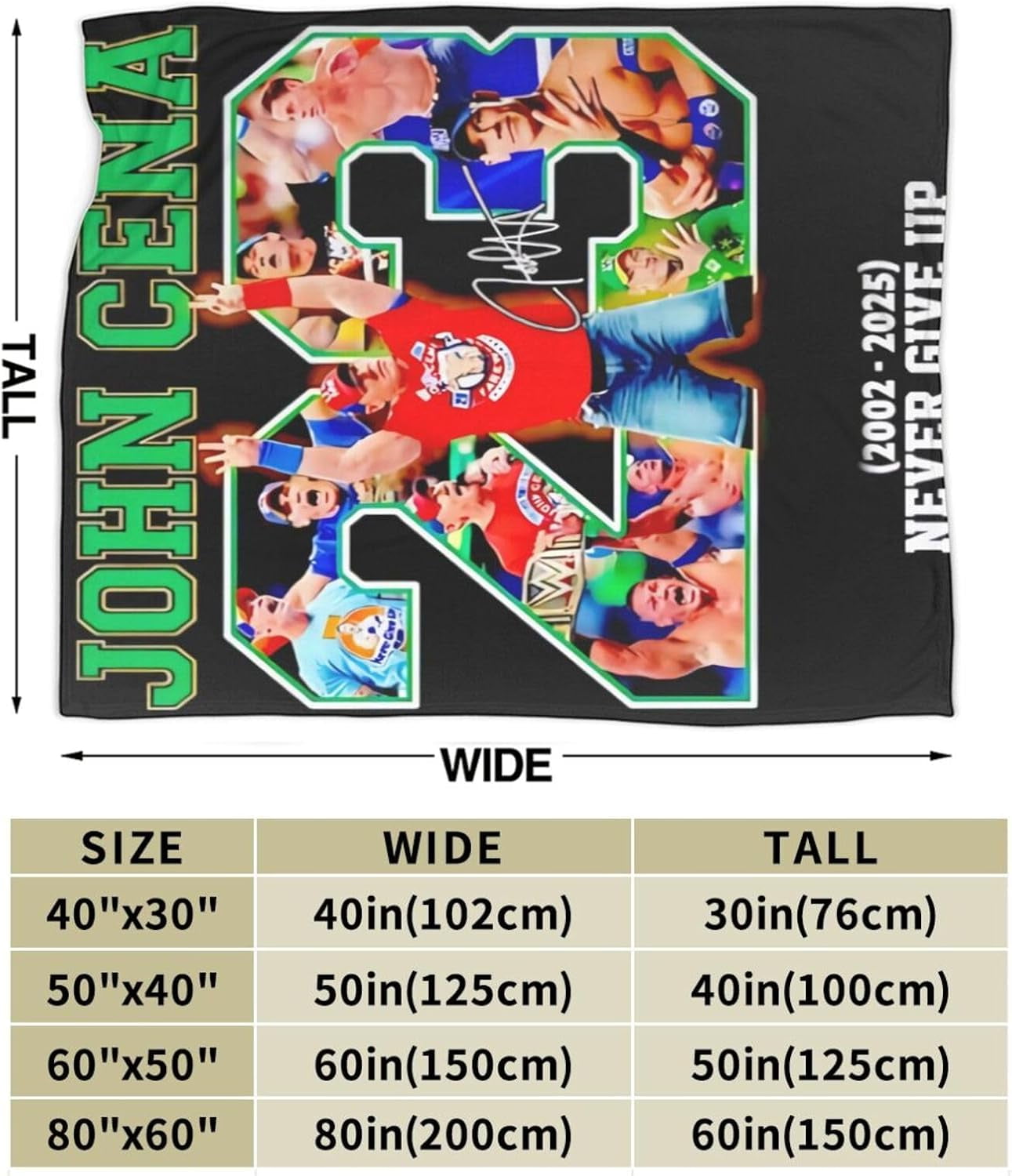 John Boxer Cena Blanket Throw Air Conditioning Blankets Soft Throws for Couch Bed All Seasons Use 40"x30"