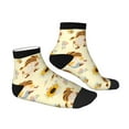 thumbnail image 3 of Bingfone Watercolor Bee Honey Honeycomb Bee Design Patterned Men'S Women'S Casual Cotton Socks, 3 of 9