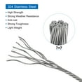 thumbnail image 6 of Uxcell 328Ft(100M)  Wire Rope 304 Stainless Steel Cable 5/64"(2mm) Vinyl Coated with 30Pcs Aluminum Sleeves White, 6 of 7
