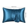 thumbnail image 4 of Satin Pillow Cases 2 Pack,Silk Pillow Cases,Standard Size for Hair & Skin,Wrinkle-Free,Cooling Pillow Case for Hot Sleepers,Envelope Closure,Soft Breathable(Blue 2pcs 30*20in)from QiwagFerng, 4 of 10
