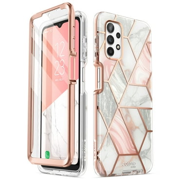 i-Blason Cosmo Series Case for Samsung Galaxy A32 5G, Slim Full-Body Stylish Protective Case with Built-in Screen Protector (Marble)