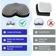 thumbnail image 4 of Kayak Seat Cushion, Thicken Anti Slip Waterproof Gel Kayak Seat, Portable Canoe Rowing Rubber Dinghy Pad for Stadium Sit in Kayak Inflatable Fishing Kayak Canoe Kayak Accessories, 4 of 6