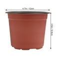 thumbnail image 4 of SHISUYAN 50PCS Plastic Flowerpot Creative Breathable Flower Pot Succulents Flower Pot Basin Pot - Diameter (Brown, Random Style Hole), 4 of 9
