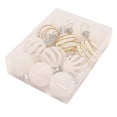 thumbnail image 5 of Christmas Ornaments Balls, Flocked Christmas Tree Ball Hanging Ornaments Shatterproof Xmas Bulbs for Christmas Tree Decorations, White, 5 of 6