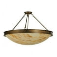thumbnail image 6 of Meyda Tiffany 148961 Dionne 3 Light 30" Wide Semi-Flush Bowl Ceiling Fixture - Copper, 6 of 7