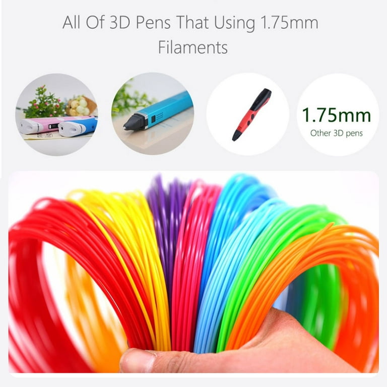 Toorise 3D Pen Filament Refills 16.4ft 20 Colors 3D Pen Filament PLA Refills 1.75mm Filament 3D Printing Pen PLA Filament Dimensional Accuracy +/