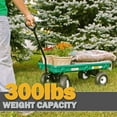 thumbnail image 2 of Millside Industries M98 03548FF 20 x 38 in. Green Garden Wagon with Flat Free Tires, 2 of 5