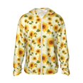 thumbnail image 1 of Balery European-style Pattern Sunflower Sudadera ligera de manga larga con capucha y protección solar UPF 50+ para hombre y mujer, ideal para pesca y running-Small, 1 of 7