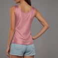 thumbnail image 5 of NIEWTR Satin Tank Tops For Women Loose Fit Sleeveless V Neck Camisole Blouses Shirt Top Womens Tank Summer Tank (XL,A156-Pink), 5 of 6