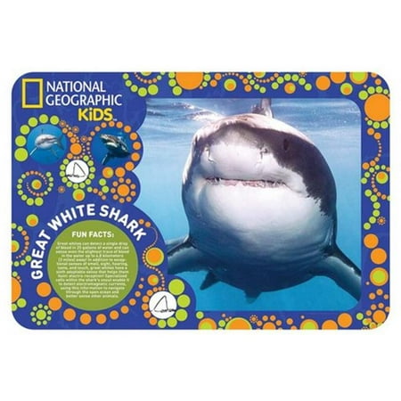 giftcraft 488974 national geographic 3d placemat great white shark