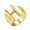 H, variant on Alphabet Ring 26 English Letter Ring Golden Adjustable Opening Ring Polished Alloy Lightweitght Finger Jewelry for Parties Dates And Daily Wear
