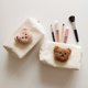 thumbnail image 2 of Bolsas de cosméticos de pana con diseño de oso, bolsa de almacenamiento portátil para cosméticos de viaje, bolsa de maquillaje (2 uds), 2 of 5