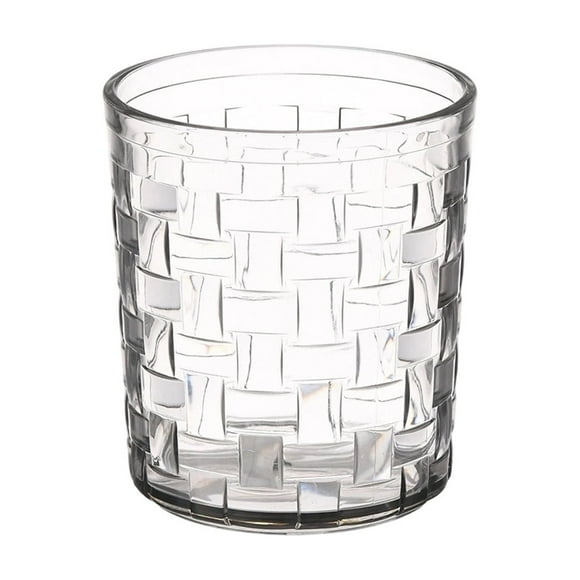 Plastic Wine Glass Wide Mouthed Thickened Couple’S Cup Rattan Woven Bar Whiskey Glass Style Pink