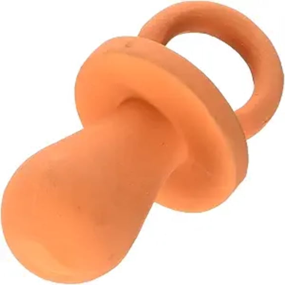 SPOT Puppy Pacifier Dog Toy - Extra Durable Latex Dog Chew Toy for Teething Puppies and Small Dog Breeds - Cute and Funny Binky Shaped Dog Toy - Safe and Non-Toxic - 4.5â€, Colors May Vary