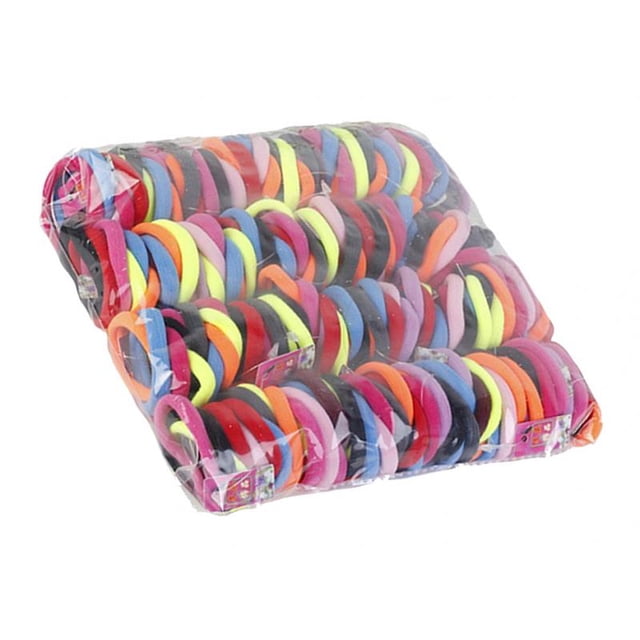 100 Piezas de Lazo para El Cabello, Banda Suave, Anillos Gruesos para El Cabello, Elásticos, Cola de Caballo , Color mezclado 7cm Baoblaze Gomas para el pelo elásticas