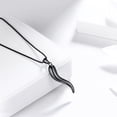 thumbnail image 3 of Hipunk Italian Horn Necklace for Men 925 Sterling Silver Cornicello Necklace Pendant Black Women Protection Amulet Jewelry Father's Day Gift, 3 of 11