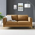 thumbnail image 3 of Modway Kaiya Performance Velvet Sofa in Cognac, 3 of 10