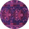 thumbnail image 1 of Ahgly Company Indoor Round Persian Purple Traditional Area Rugs, 4' Round, 1 of 4
