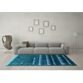 thumbnail image 3 of Ahgly Company Indoor Square Solid Light Blue Modern Area Rugs, 4' Square, 3 of 4