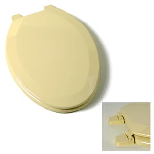 - Citron Yellow Elongated Wood Toilet Seat