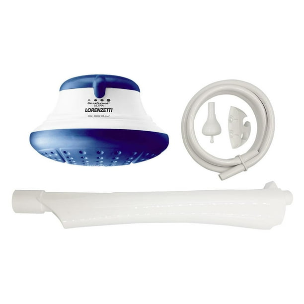 Regadera Electrica Bella Ducha Ultra Azul 4 Temperaturas 4800W Con Brazo Lorenzetti 1711-347