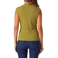 thumbnail image 3 of Blusa sin mangas de cuello alto INSPIRE CHIC para mujeres, verano, tejido de punto acanalado, 3 of 6