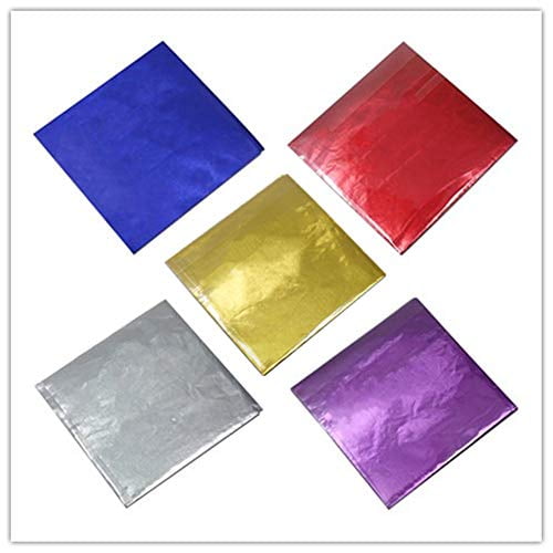 8cm 100 x Square Foil Wrappers for Chocolate & Sweet Candy Lolly Gift 10cm 