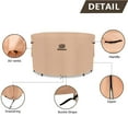 thumbnail image 3 of Oneness Heavy-Duty Round Patio Furniture Cover - Waterproof UV Resistant Outdoor Table Chair Furniture Cover,No Fading Away Within 2 Years, 84"Diax29"H Inch C99, 3 of 3