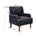 thumbnail image 5 of CQSXDA Corduroy Accent Upholstered Armchair with 9-Inch Solid Wood Legs for Modern Living Room Decor, Dark Gray, 5 of 8