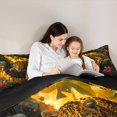 thumbnail image 5 of Feelyou Jungle Cheetah Leopard Full Size Comforter Sets, Flower Leaves Bedding Sets, 3pcs, 5 of 8