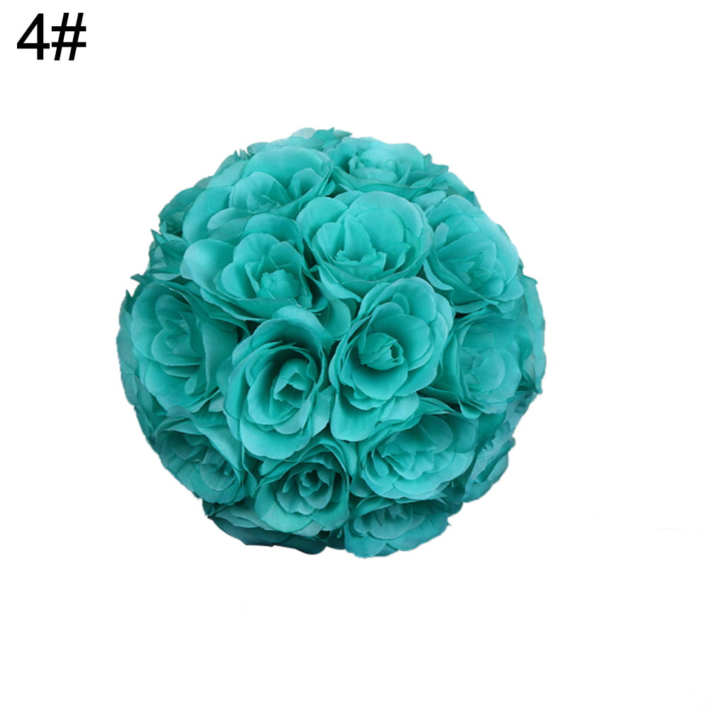 Details about   7"/10" Flower Kissing Ball Wedding Silk Rose Party Pomander 20 Colors available 