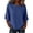 Blue, variant on Women's Summer T Shirts Cotton Linen Blouse Casual Crew Neck Pullover Loose Lightweight Tops by Yigetop Black L