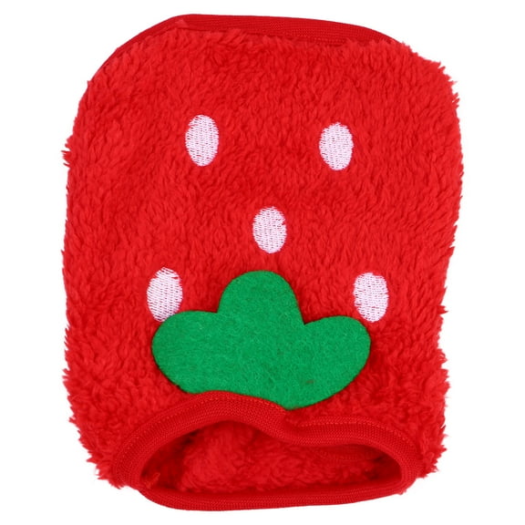 ELAYARD Small Dog Hoodie Bunny Vest Coral Fleece Puppy Sweatshirt Winter Warm Pet Clothes 1 Set