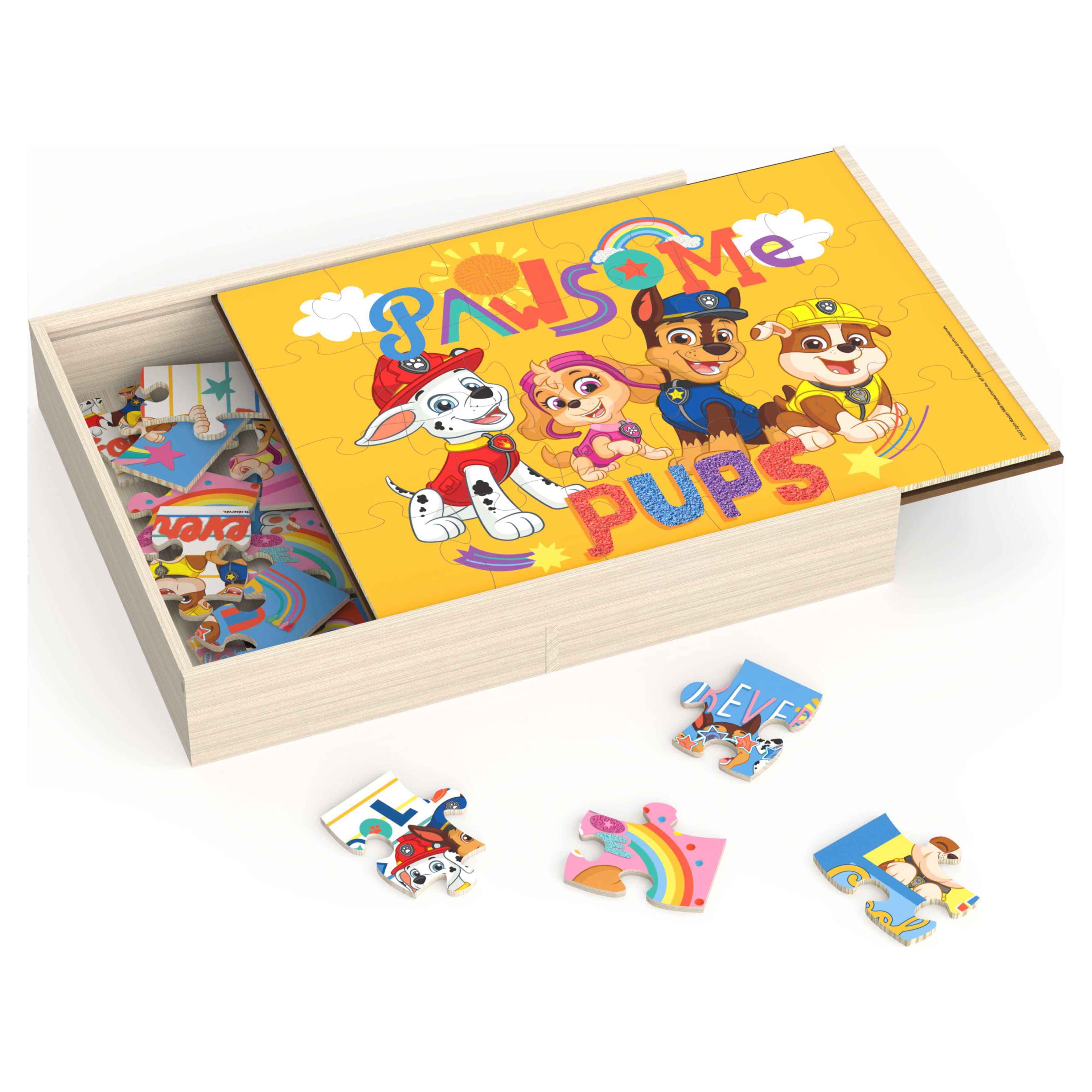 PAW Patrol, 5-Puzzle Pack Wooden Puzzle, for Kids Ages 4 and up
