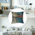 thumbnail image 5 of Acheng Set of 2 Throw Pillow Covers Vintage Abstract Teal White and Blue Messy Rust Painting Decorative Pillow Cases Home Decor Standard Square Pillowcases 12x12in, 5 of 7