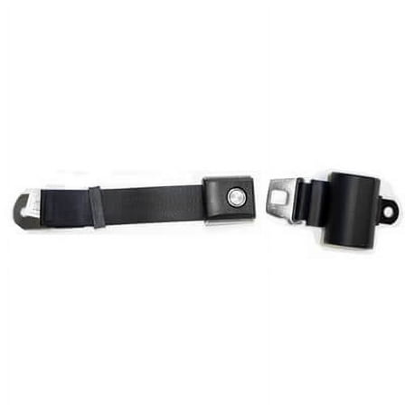 Scott Drake SB-BK-65-PBSB Black Retractable Seat Belt With Starburst Pushbutton Buckle