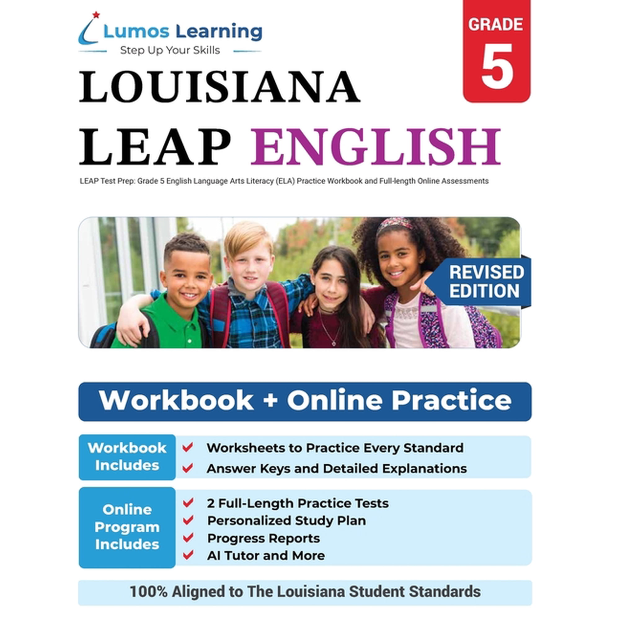 Leap by Lumos Learning LEAP Test Prep: Grade 5 English Language Arts Literacy (ELA) Practice Workbook and Full-length Online Assessments: LEAP , Book 5, (Paperback)