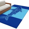 thumbnail image 2 of Shark Washable Area Rugs 3'x5', Summer Beach Low Pile Throw Living Room Rug Non-Slip Sturdy Edge Binding Carpet for Indoor Entryway Bedside Kitchen, 2 of 9