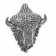 thumbnail image 1 of Sterling Silver 30" 1.2mm Box Chain 3D Buffalo Bison Head Horns Pendant Necklace, 1 of 2