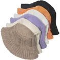thumbnail image 3 of CoCopeaunts Womens Bucket Hat Autumn Woolen Classic Solid Color Knitted Warm and Cold Proof Reversible Thick Fisherman Hat, 3 of 8